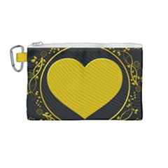 Background Heart Romantic Love Canvas Cosmetic Bag (medium) by Sapixe