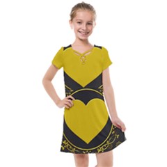 Background Heart Romantic Love Kids  Cross Web Dress by Sapixe