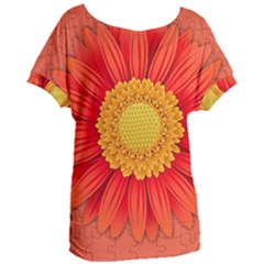 Flower Plant Petal Summer Color Women s Oversized Tee by Sapixe