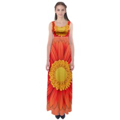 Flower Plant Petal Summer Color Empire Waist Maxi Dress by Sapixe