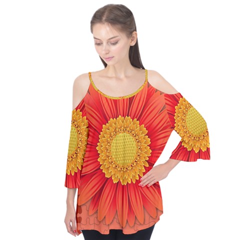 Flower Plant Petal Summer Color Flutter Tees by Sapixe