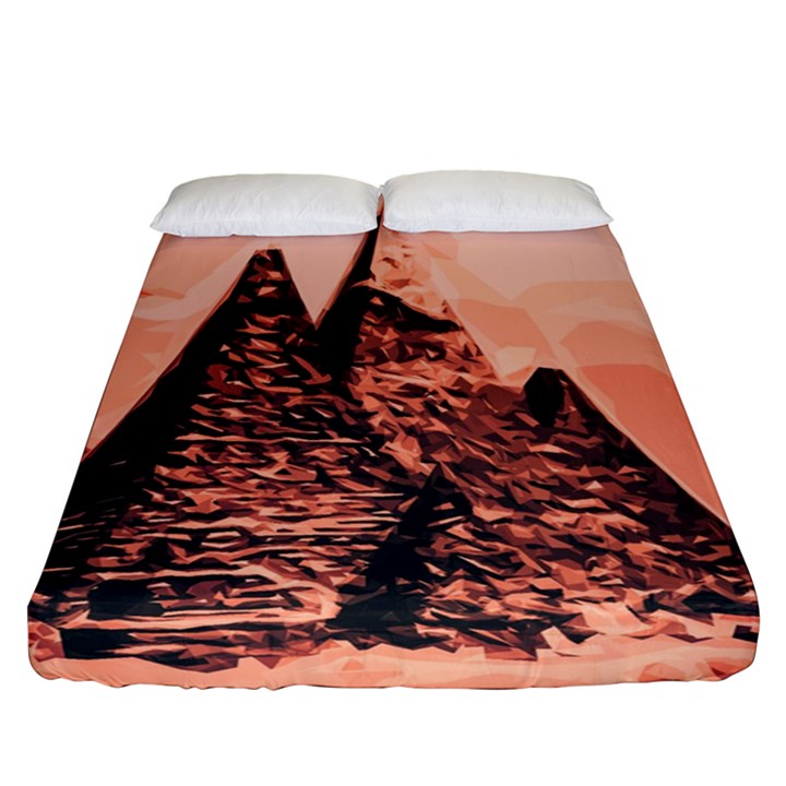 Pyramid Egypt Monumental Fitted Sheet (Queen Size)