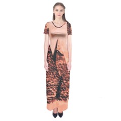 Pyramid Egypt Monumental Short Sleeve Maxi Dress by Sapixe