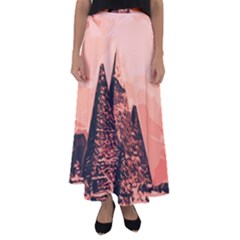 Pyramid Egypt Monumental Flared Maxi Skirt by Sapixe