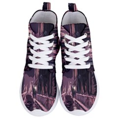 Texture Abstract Background City Women s Lightweight High Top Sneakers