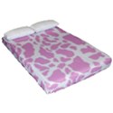 White Pink Cow Print Fitted Sheet (Queen Size) View2