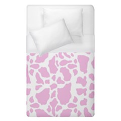 White Pink Cow Print Duvet Cover (single Size) by LoolyElzayat