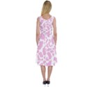 White Pink Cow Print Midi Sleeveless Dress View2