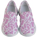 White Pink Cow Print Kid s Lightweight Slip Ons View1