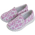 White Pink Cow Print Kid s Lightweight Slip Ons View2