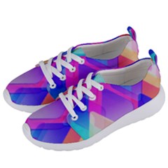 Squares Color Squares Background Women s Lightweight Sports Shoes