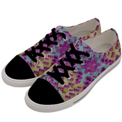 Climbing And Loving Beautiful Flowers Of Fantasy Floral Men s Low Top Canvas Sneakers by pepitasart