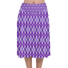 Jess Violet Velvet Flared Midi Skirt