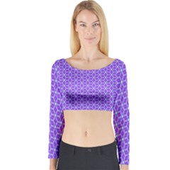 Lavender Tiles Long Sleeve Crop Top by jumpercat