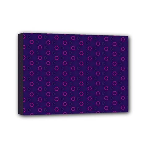 Dark Tech Fruit Pattern Mini Canvas 7  X 5 