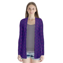 Dark Tech Fruit Pattern Drape Collar Cardigan by jumpercat