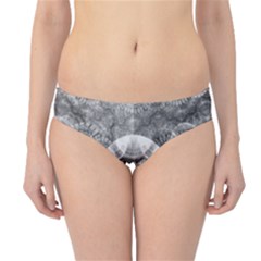 Black And White Fanned Feathers In Halftone Dots Hipster Bikini Bottoms by jayaprime