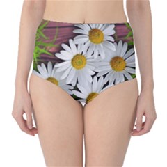 Flowers Flower Background Design Classic High-waist Bikini Bottoms by Sapixe