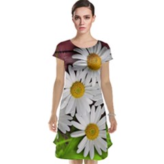 Flowers Flower Background Design Cap Sleeve Nightdress by Sapixe