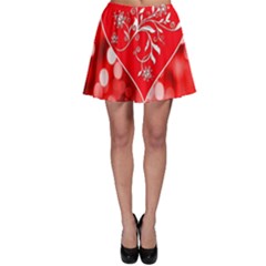 Love Romantic Greeting Celebration Skater Skirt by Sapixe