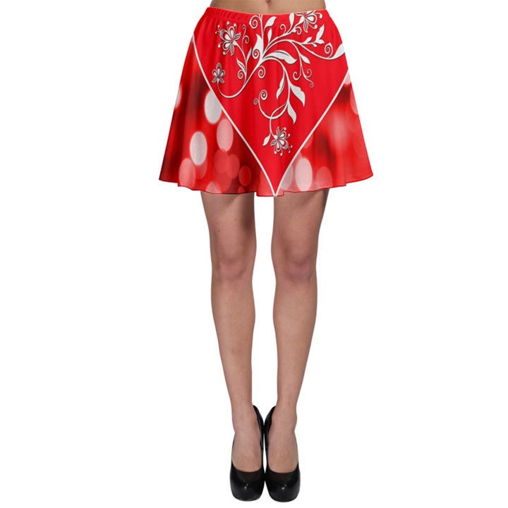 Love Romantic Greeting Celebration Skater Skirt