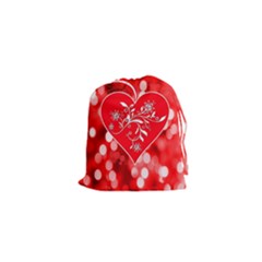 Love Romantic Greeting Celebration Drawstring Pouches (xs)  by Sapixe