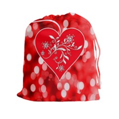 Love Romantic Greeting Celebration Drawstring Pouches (xxl) by Sapixe