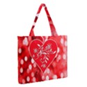 Love Romantic Greeting Celebration Zipper Medium Tote Bag View2