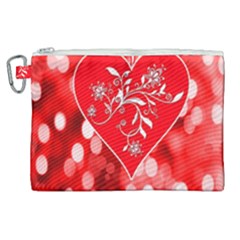 Love Romantic Greeting Celebration Canvas Cosmetic Bag (xl) by Sapixe