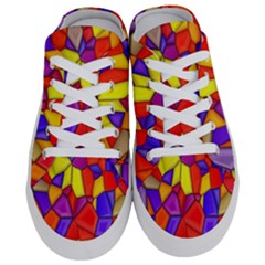 Mosaic Tiles Pattern Texture Half Slippers by Sapixe