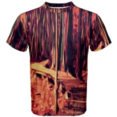 Forest Autumn Trees Trail Road Men s Cotton Tee by Sapixe