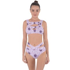 Background Desktop Flowers Lilac Bandaged Up Bikini Set  by Sapixe