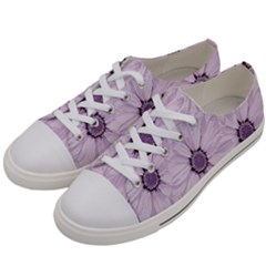 Background Desktop Flowers Lilac Women s Low Top Canvas Sneakers by Sapixe