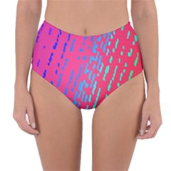 Background Desktop Mosaic Raspberry Reversible High-waist Bikini Bottoms by Sapixe