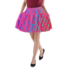 Background Desktop Mosaic Raspberry A-line Pocket Skirt by Sapixe