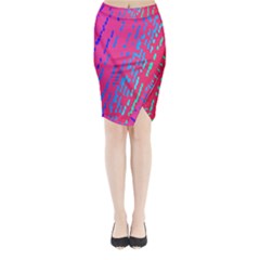 Background Desktop Mosaic Raspberry Midi Wrap Pencil Skirt by Sapixe