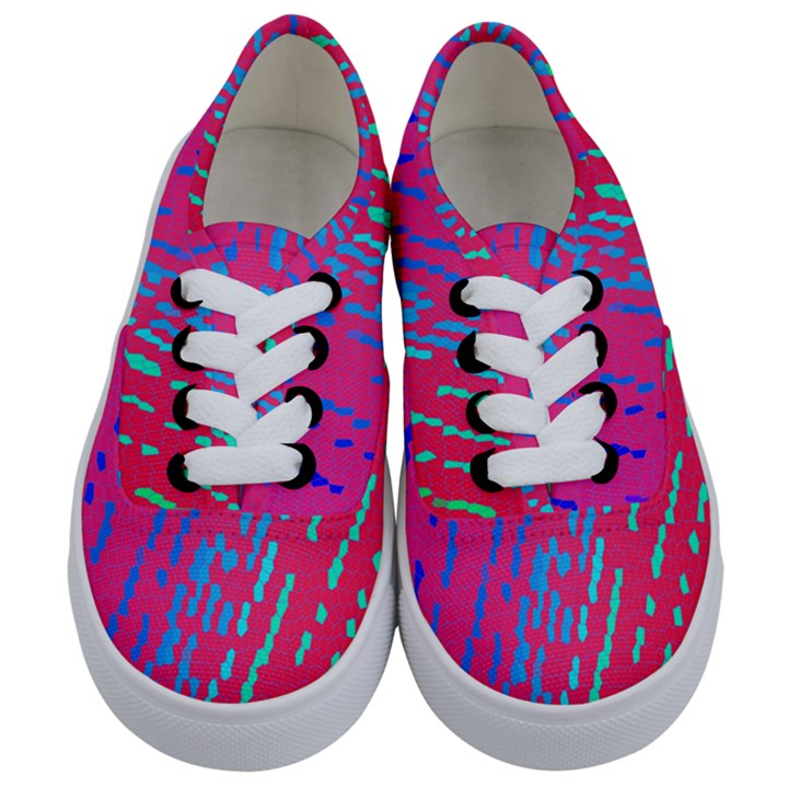 Background Desktop Mosaic Raspberry Kids  Classic Low Top Sneakers