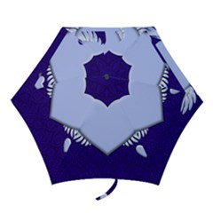 Background Texture Heart Wings Mini Folding Umbrellas