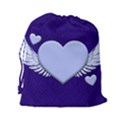 Background Texture Heart Wings Drawstring Pouches (XXL) View2