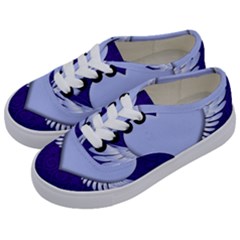 Background Texture Heart Wings Kids  Classic Low Top Sneakers by Sapixe