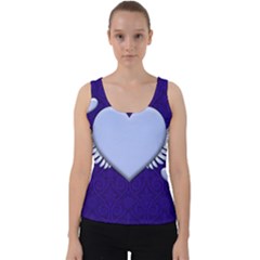 Background Texture Heart Wings Velvet Tank Top