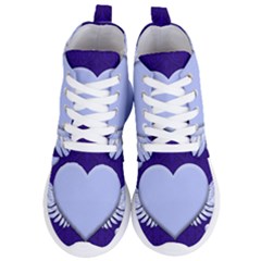 Background Texture Heart Wings Women s Lightweight High Top Sneakers by Sapixe