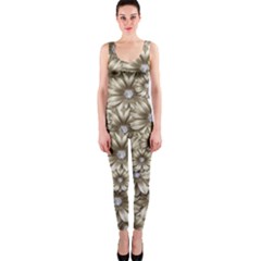 Background Flowers One Piece Catsuit by Sapixe