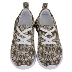 Background Flowers Running Shoes by Sapixe