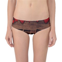 Background Romantic Love Wood Classic Bikini Bottoms by Sapixe