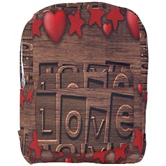 Background Romantic Love Wood Full Print Backpack by Sapixe