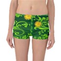 Background Texture Green Leaves Reversible Boyleg Bikini Bottoms View1