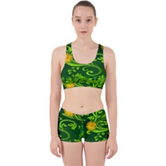 Background Texture Green Leaves Work It Out Gym Set by Sapixe