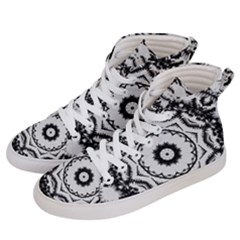 Abstract Pattern Fractal Men s Hi-top Skate Sneakers by Sapixe