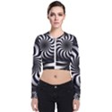 Art Optical Black White Hypnotic Bomber Jacket View1